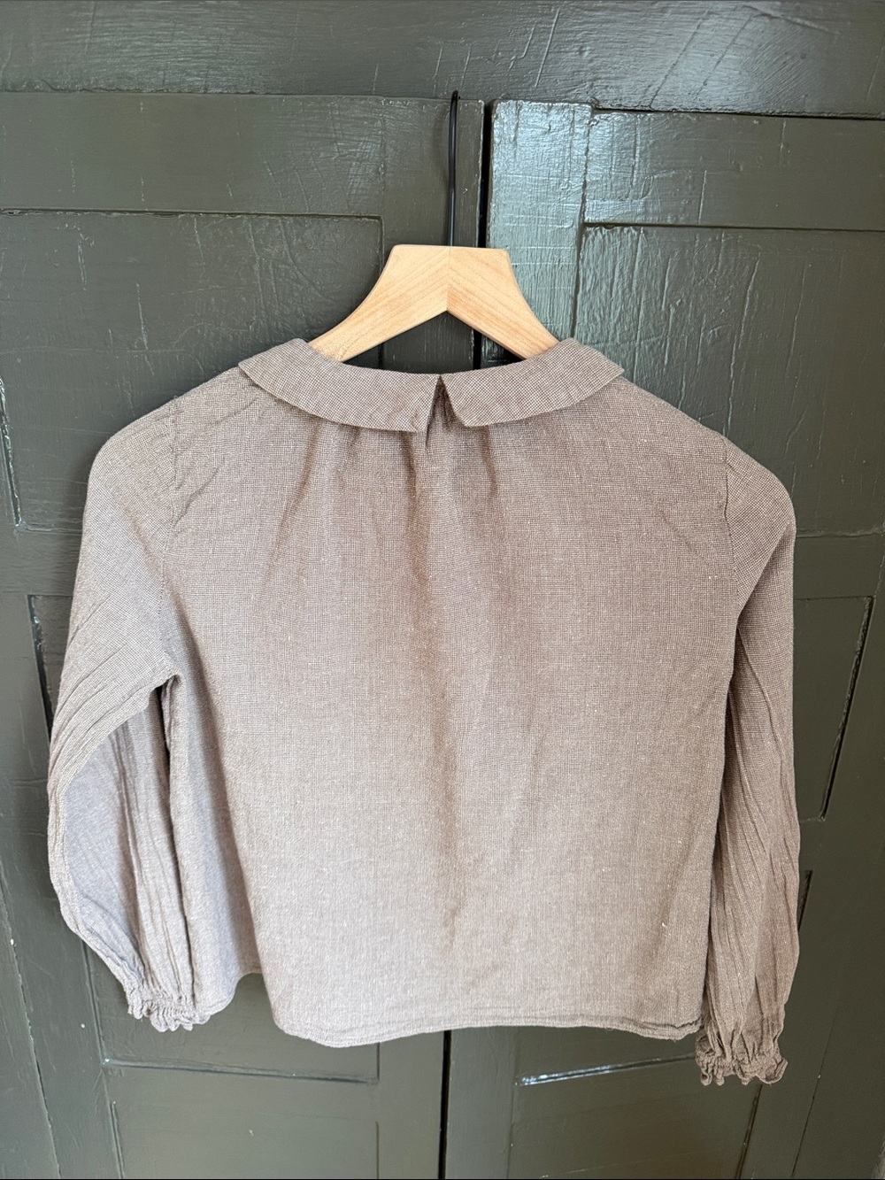 Neuflora brown collared blouse - Picture 3 of 3